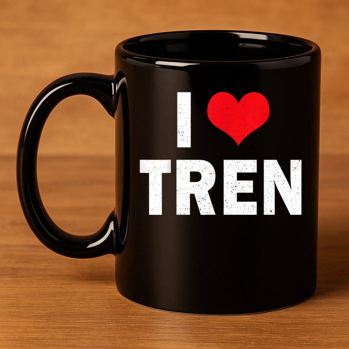 I Love Tren Bodybuilder I Heart Tren Funny 11oz C Handle Ceramic Mug
