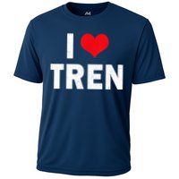 I Love Tren Bodybuilder I Heart Tren Funny Cooling Performance Crew T-Shirt