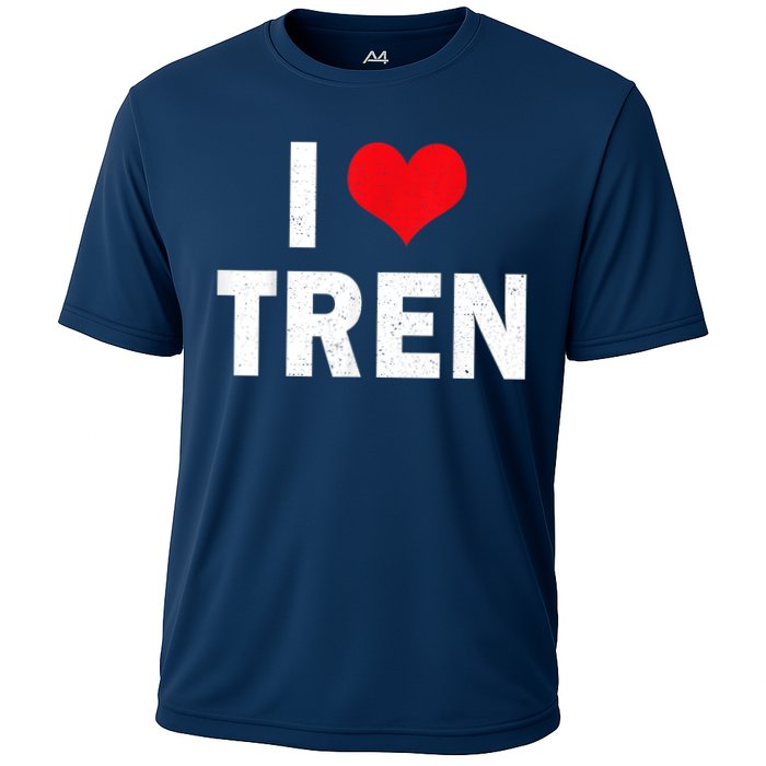 I Love Tren Bodybuilder I Heart Tren Funny Cooling Performance Crew T-Shirt