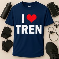 I Love Tren Bodybuilder I Heart Tren Funny Cooling Performance Crew T-Shirt