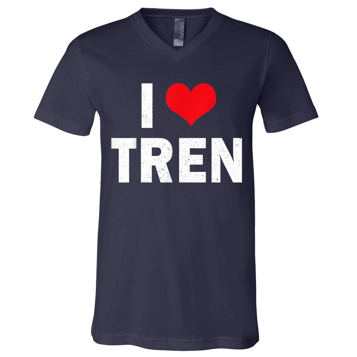I Love Tren Bodybuilder I Heart Tren Funny V-Neck T-Shirt
