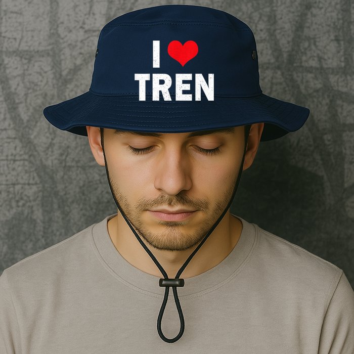 I Love Tren Bodybuilder I Heart Tren Funny Bucket Hat