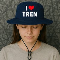 I Love Tren Bodybuilder I Heart Tren Funny Bucket Hat