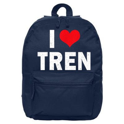 I Love Tren Bodybuilder I Heart Tren Funny 16 in Basic Backpack