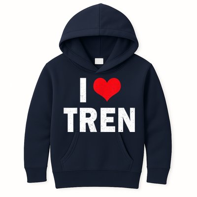 I Love Tren Bodybuilder I Heart Tren Funny Kids Hoodie