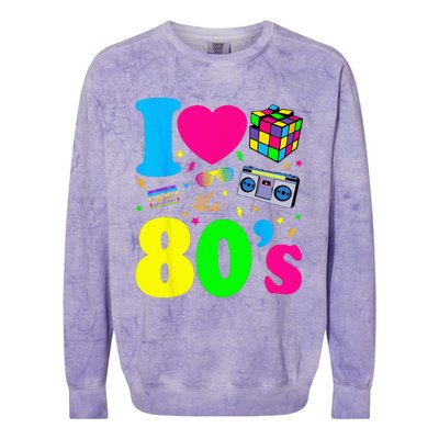 I Love The 80s Clothes For Women And Men Party Funny Colorblast Crewneck Sweatshirt