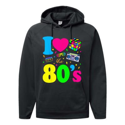 I Love The 80s Clothes For Women And Men Party Funny Performance Fleece Hoodie