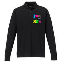 I Love The 80s Clothes For Women And Men Party Funny Performance Long Sleeve Polo