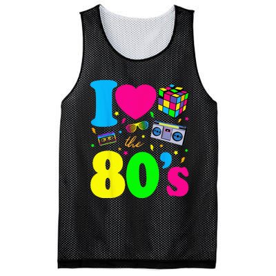 I Love The 80s Clothes For Women And Men Party Funny Mesh Reversible Basketball Jersey Tank