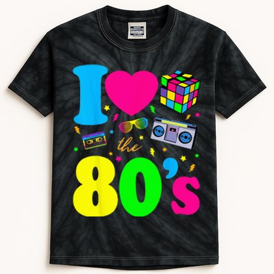 I Love The 80s Clothes For Women And Men Party Funny Kids Tie-Dye T-Shirt