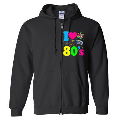 I Love The 80s Clothes For Women And Men Party Funny Full Zip Hoodie