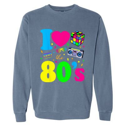 I Love The 80s Clothes For Women And Men Party Funny Garment-Dyed Sweatshirt