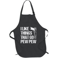 I Like Things That Go Pew Pew Gun Enthusiast Full-Length Apron With Pockets