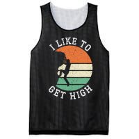 I Like To Get High Rock Climber Mountaineer Bouldering Mesh Reversible Basketball Jersey Tank