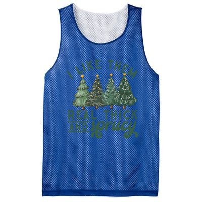 I Like Them Real Thick And Sprucy Funny Christmas Gift Mesh Reversible Basketball Jersey Tank