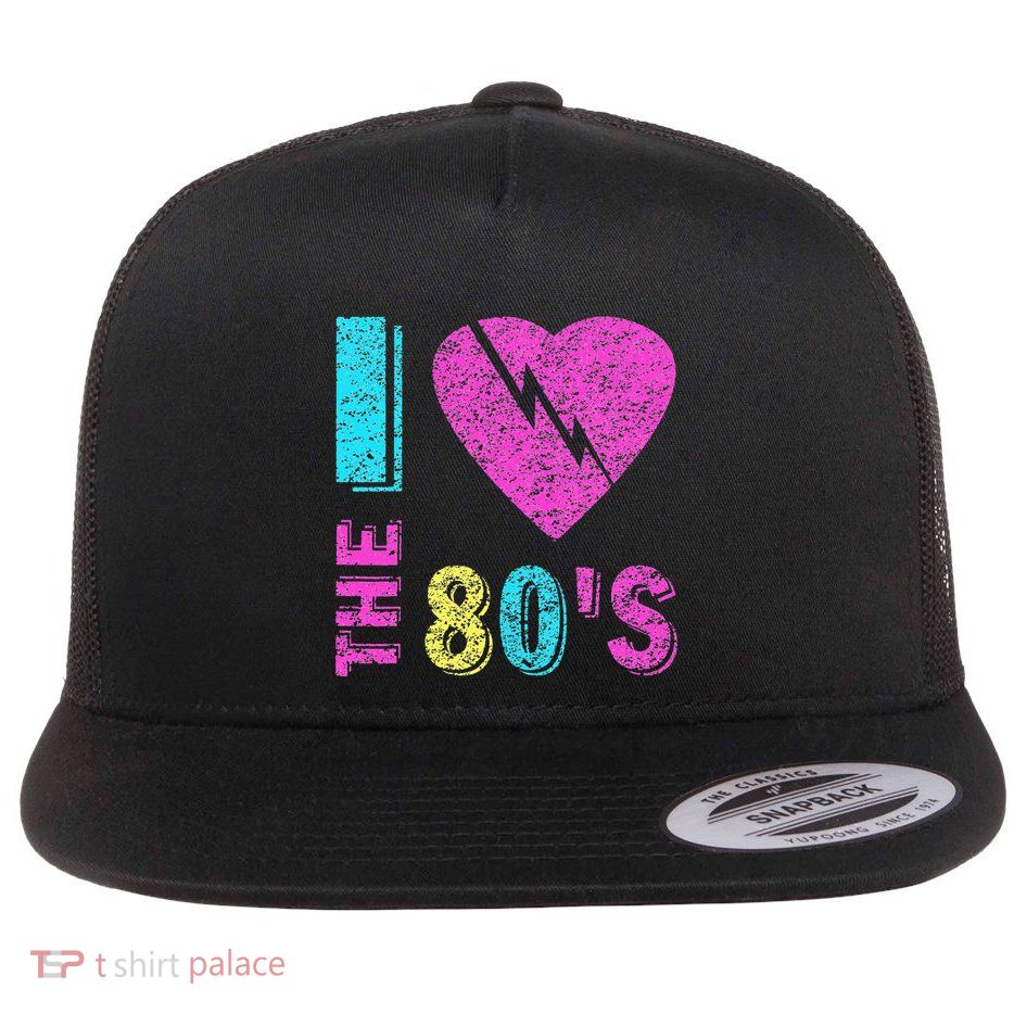 I Love The 80S 90s Costume Party Flatbill Hat