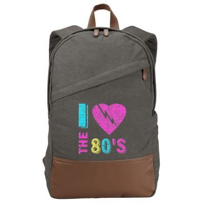 I Love The 80S 90s Costume Party Cotton Canvas Backpack