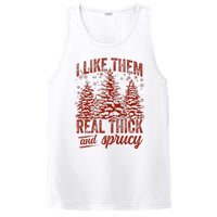 I Like Them Real Thick & Sprucey Funny Christmas Tree PosiCharge Competitor Tank