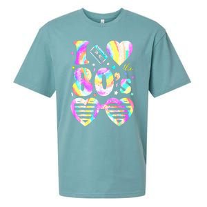 I Love the 80's I Heart The 80s Tie Dye Colorful 90's Sueded Cloud Jersey T-Shirt