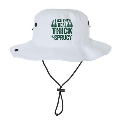 I Like Them Real Thick And Sprucy Funny Christmas Bucket Hat