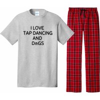 I Love Tap Dancing And Dogs Funny Dog Lover And Dancer Pajama Set