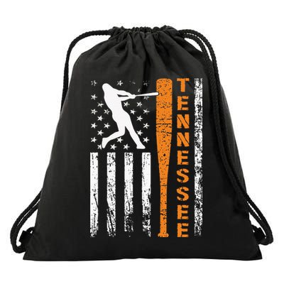 I Love Tennessee Souvenir Tennessee Us Flag Outfit 2024 Drawstring Bag