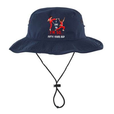 I Like To Kick Stretch And Kick IM 50 Fifty Years Old Legacy Cool Fit Booney Bucket Hat