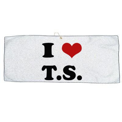 I Love TS Large Microfiber Waffle Golf Towel