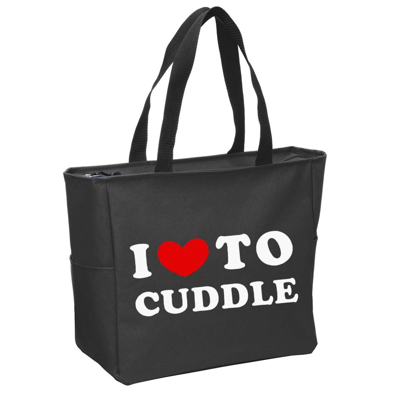 I Love To Cuddle Zip Tote Bag
