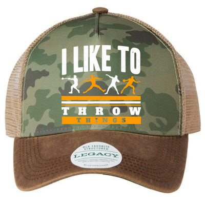 I Like To Throw Things Track And Field Thrower Shot Put Legacy Tie Dye Trucker Hat