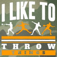 I Like To Throw Things Track And Field Thrower Shot Put Legacy Tie Dye Trucker Hat