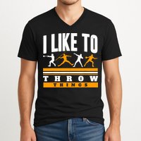 I Like To Throw Things Track And Field Thrower Shot Put V-Neck T-Shirt