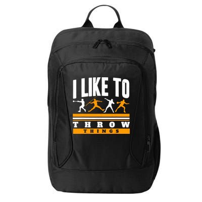 I Like To Throw Things Track And Field Thrower Shot Put City Backpack