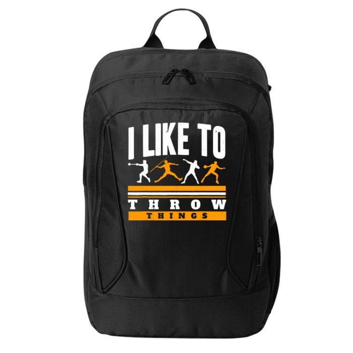 I Like To Throw Things Track And Field Thrower Shot Put City Backpack