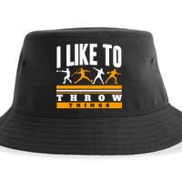 I Like To Throw Things Track And Field Thrower Shot Put Sustainable Bucket Hat