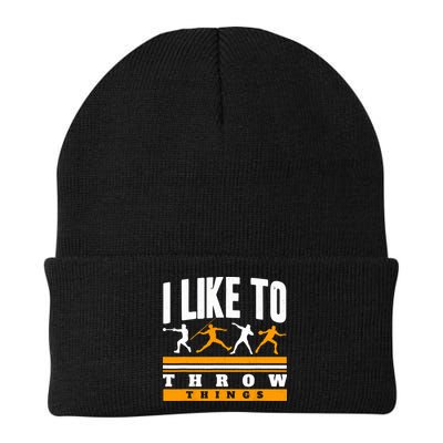 I Like To Throw Things Track And Field Thrower Shot Put Beanie