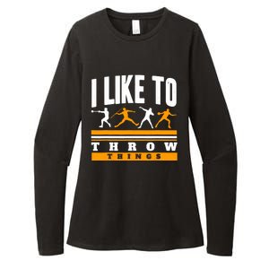 I Like To Throw Things Track And Field Thrower Shot Put Womens CVC Long Sleeve Shirt