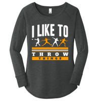 I Like To Throw Things Track And Field Thrower Shot Put Women's Perfect Tri Tunic Long Sleeve Shirt