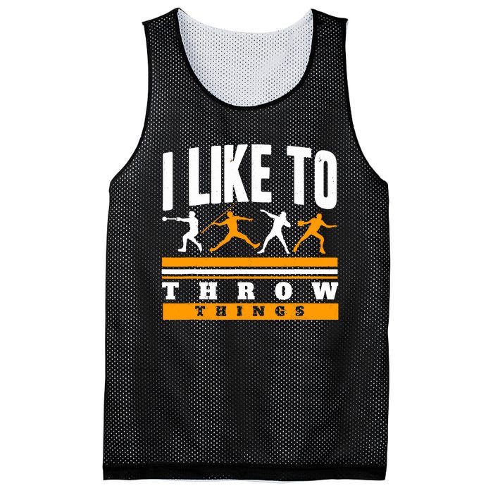 I Like To Throw Things Track And Field Thrower Shot Put Mesh Reversible Basketball Jersey Tank