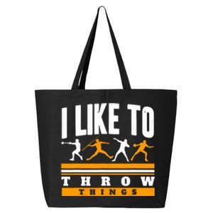 I Like To Throw Things Track And Field Thrower Shot Put 25L Jumbo Tote