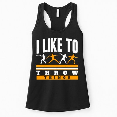 I Like To Throw Things Track And Field Thrower Shot Put Womens Tank Top