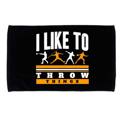 I Like To Throw Things Track And Field Thrower Shot Put Microfiber Hand Towel