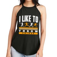 I Like To Throw Things Track And Field Thrower Shot Put Women's Perfect Tri Rocker Tank