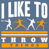 I Like To Throw Things Track And Field Thrower Shot Put Garment-Dyed Sweatshirt