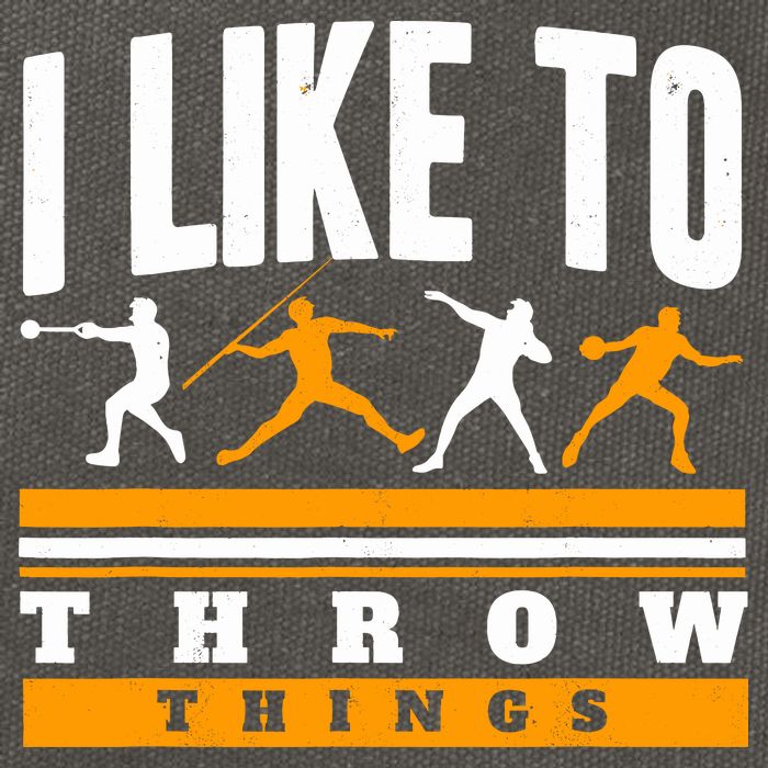 I Like To Throw Things Track And Field Thrower Shot Put Cotton Canvas Backpack