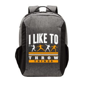 I Like To Throw Things Track And Field Thrower Shot Put Vector Backpack