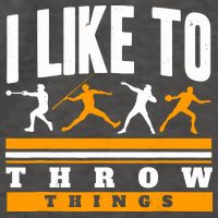 I Like To Throw Things Track And Field Thrower Shot Put Vector Backpack