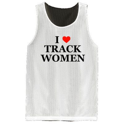 I Love Track Women Funny Sarcastic Athletics Running Humor Mesh Reversible Basketball Jersey Tank