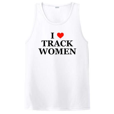 I Love Track Women Funny Sarcastic Athletics Running Humor PosiCharge Competitor Tank