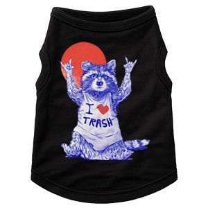 I Love Trash Raccoon Japanese Retro Style Classic Doggie Tank